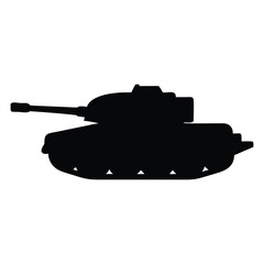 Powerful military tank silhouette, a symbol of modern warfare and technological advancement