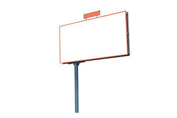 Obraz premium Isolate red color mockup, billboard on white background.