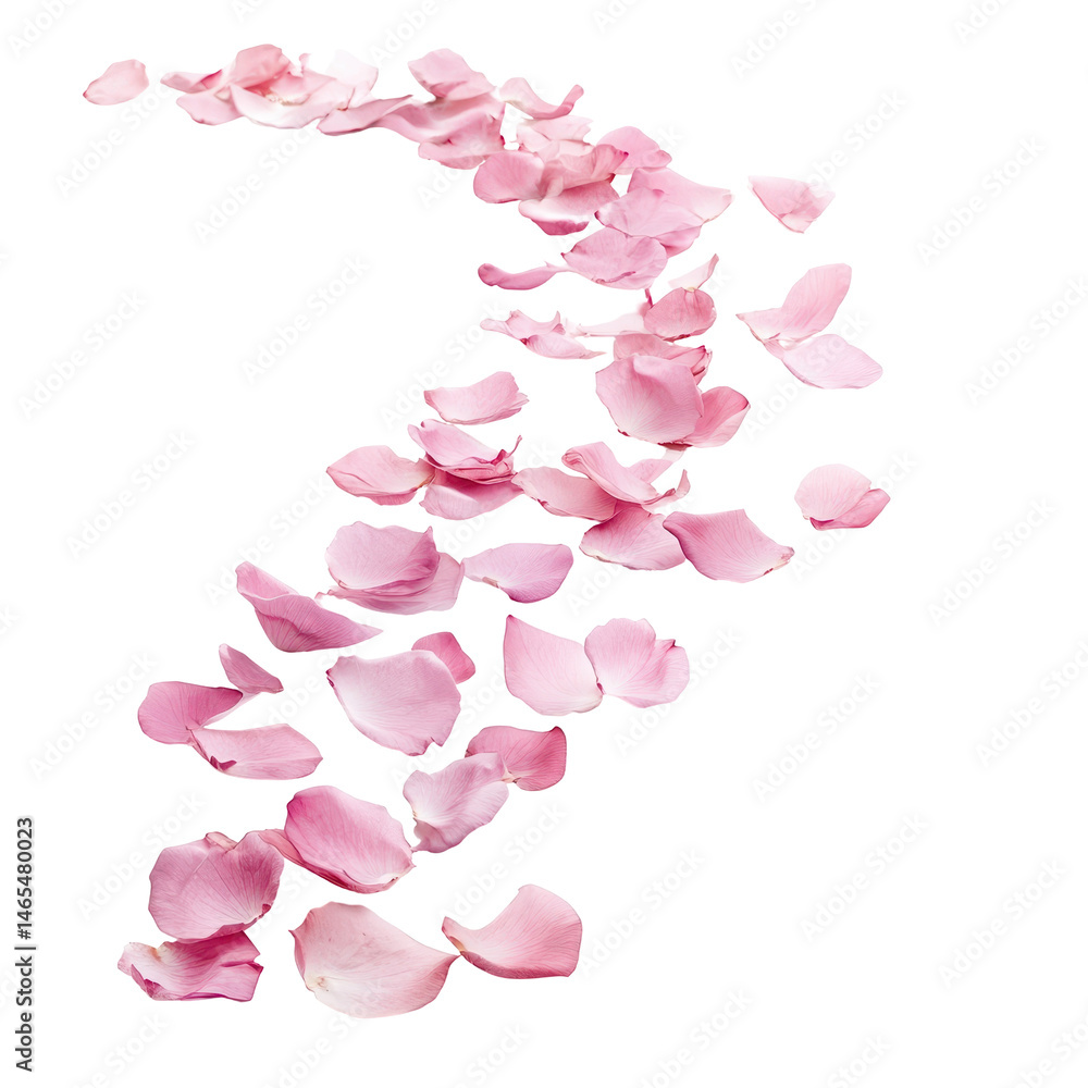 Poster petal path isolated on transparent background .