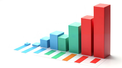 Growth chart illustrating trends in data over time with colorful bars and lines in a clean layout for effective analysis