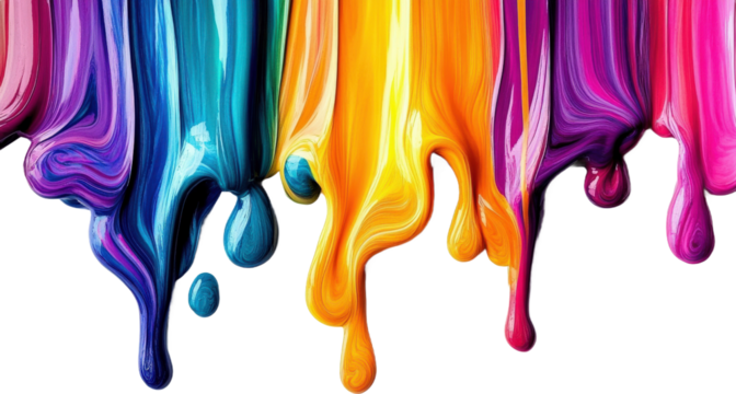 Abstract Colorful Paint Drips