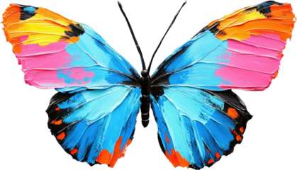 Colorful Painted Butterfly Wings Art