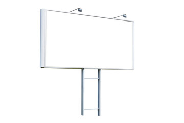 Isolate gray billboard mockup on white background.