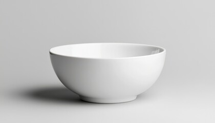 Empty white ceramic bowl