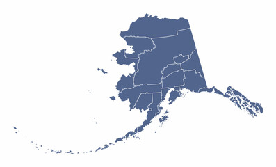 Alaska State administrative map