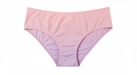 Studio shot of a pair of soft colored underwear isolated on a white background