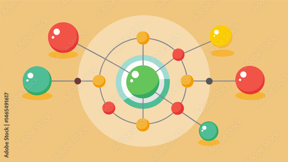 Poster a force field diagram visually depicting the repulsive and attractive forces between atoms in a mole