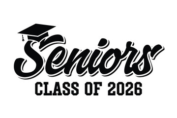 Class of 2026 vector, Class of 2026 vector illustration. Editable class of 2026 typography design vector