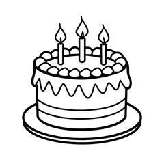 birthday cake with candles