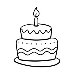 birthday cake with candles
