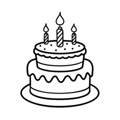 birthday cake vector illustration