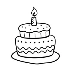 birthday cake with candles