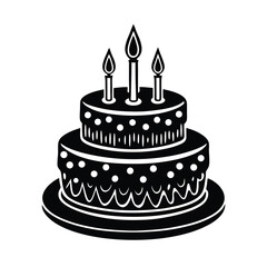 birthday cake with candles