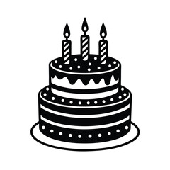 birthday cake with candles