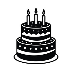 birthday cake with candles