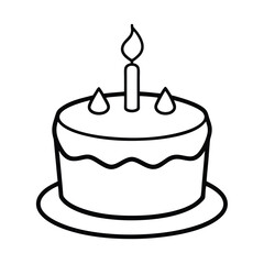 birthday cake with candles