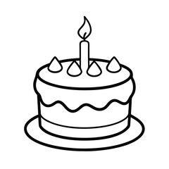 birthday cake with candles