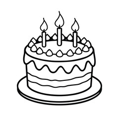 birthday cake with candles