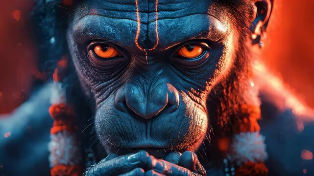 Ramayana hero: Hanuman worship, great warrior, divine incarnation, strength leader, loyal servant, courage icon, Maruti devotion, mythology influence temples, cultural reverence, epic hero tribute.