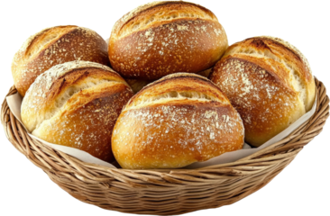 Freshly Baked Bread Rolls in a Basket