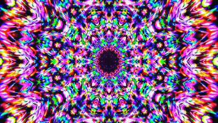 Vibrant mandala pattern bursting with kaleidoscopic hues, generating hypnotic visual energy across design projects, wallpapers, and creative compositions