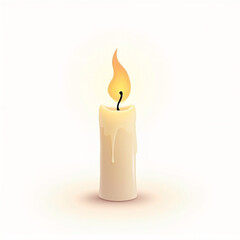Vector style illustration of a candle