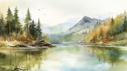Serene mountain lake landscape (1)