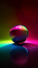 Colorful 3D Spheres on Dark Background with Modern Abstract Style