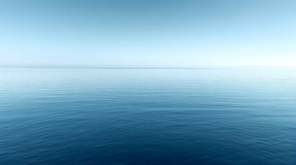Fototapeta premium Calm, vast expanse of a placid ocean under a serene sky