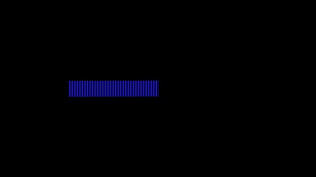4K Video of Animation Science Futuristic Loading. Loading Transfer Download 0-100% in blue science effect. light blue loading bar on black screen. Technology concept.