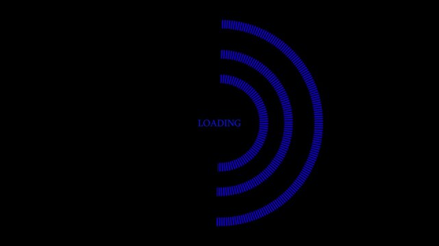 Circle percentage diagram (meter) from 0 to 100, user interface (UI) or infographic - indicator of loading status. Loading indicator in the form of a pie chart, animation of the loading process