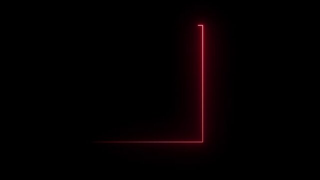 neon light glowing squre animation and loading sabar 4k stock video