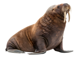 Walrus isolated on white background 