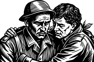 a soldier feel when they lose a comrade in battle.