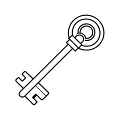 key on white background