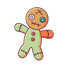 Voodoo doll halloween spooky creepy cursed doll witchcraft magic ritual occult horror zombie doll