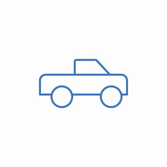pickup car icon sign vector