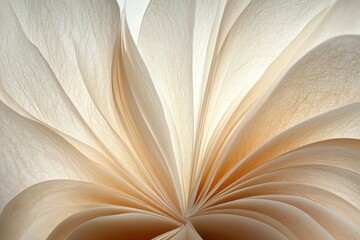 Close-up of a book's pages fanned out, showcasing delicate texture and light.