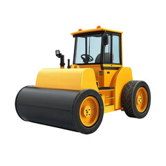 Fototapeta premium Road Roller isolated on transparent background.