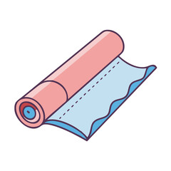 Roll of fabric textile material vector illustration for sewing crafting and diy projects design 90