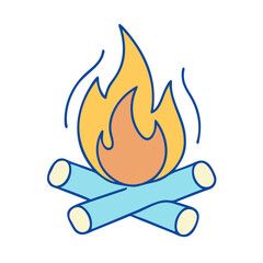 Campfire bonfire wood fire flame heat burn camping outdoor nature travel adventure warm light