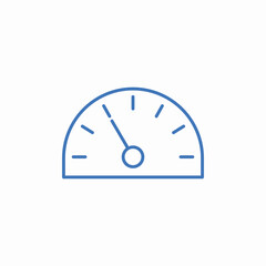 speedometer slightly below medium icon sign vector