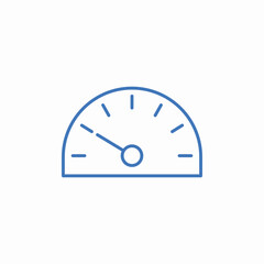 speedometer very low speed icon sign vector