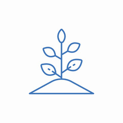 sprout plant icon sign vector