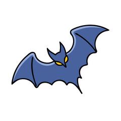 Illustration of a flying bat halloween bat vampire bat cartoon bat animal bat spooky bat night bat
