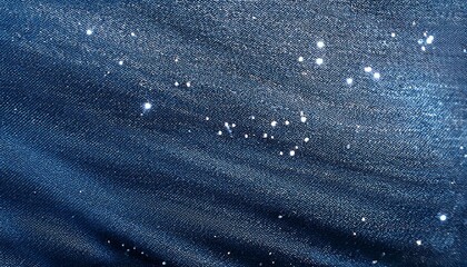 shimmering blue gray denim texture with glittery silver dust and white sparkles for design and print background
