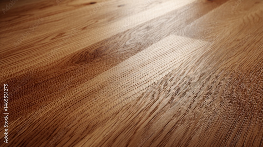Poster close-up details of a smooth oak wood surface reveal a clean aesthetic with warm earth tones and sof