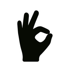  Perfect Sign Silhouettes in black on a white background 