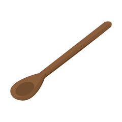 Wooden cooking spoon. Vector