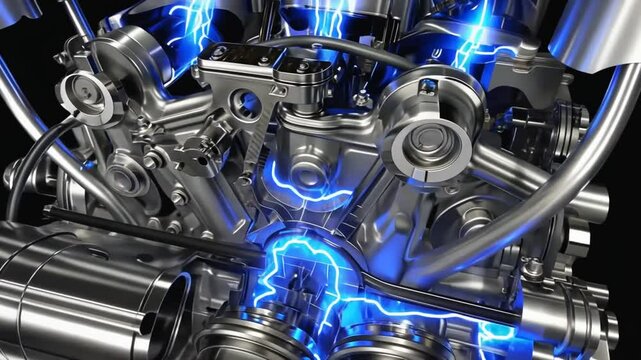 Video of engine pistons.